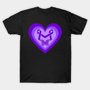 IBD Awareness Hearts and Awareness Ribbons T-Shirt